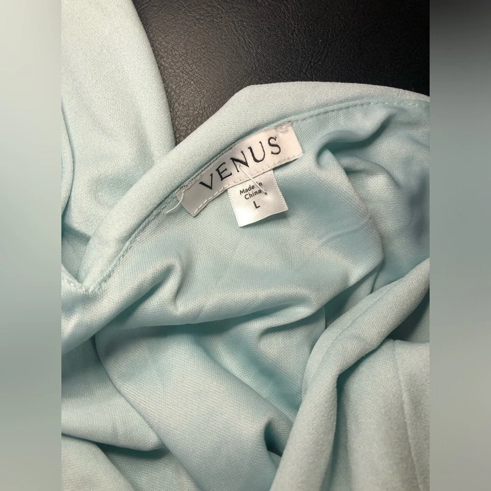 VENUS Light Powder Blue Aqua Sleeveless Jumpsuit sizes Large and XL NWOT